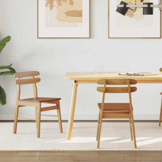 Söögitool 2 pcs Neutraalne Paks Kautsukipuit