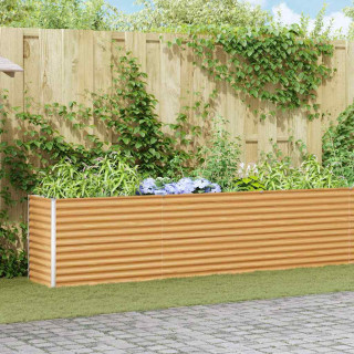 Kõrgendatud aia taimelava Helepruun 582 x 50 x 68 cm Tsinkteras