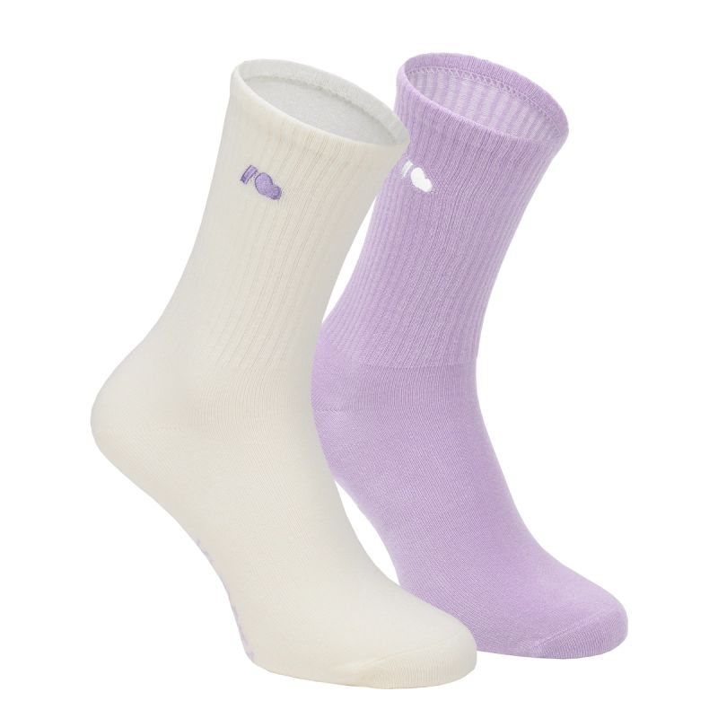 Kubota 2-pack cloud socks purple K25SS-300-001-10-2