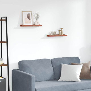 Seinariiul riiuliga 2 pcs Punane 40 x 9 x 3 cm Tehispuit