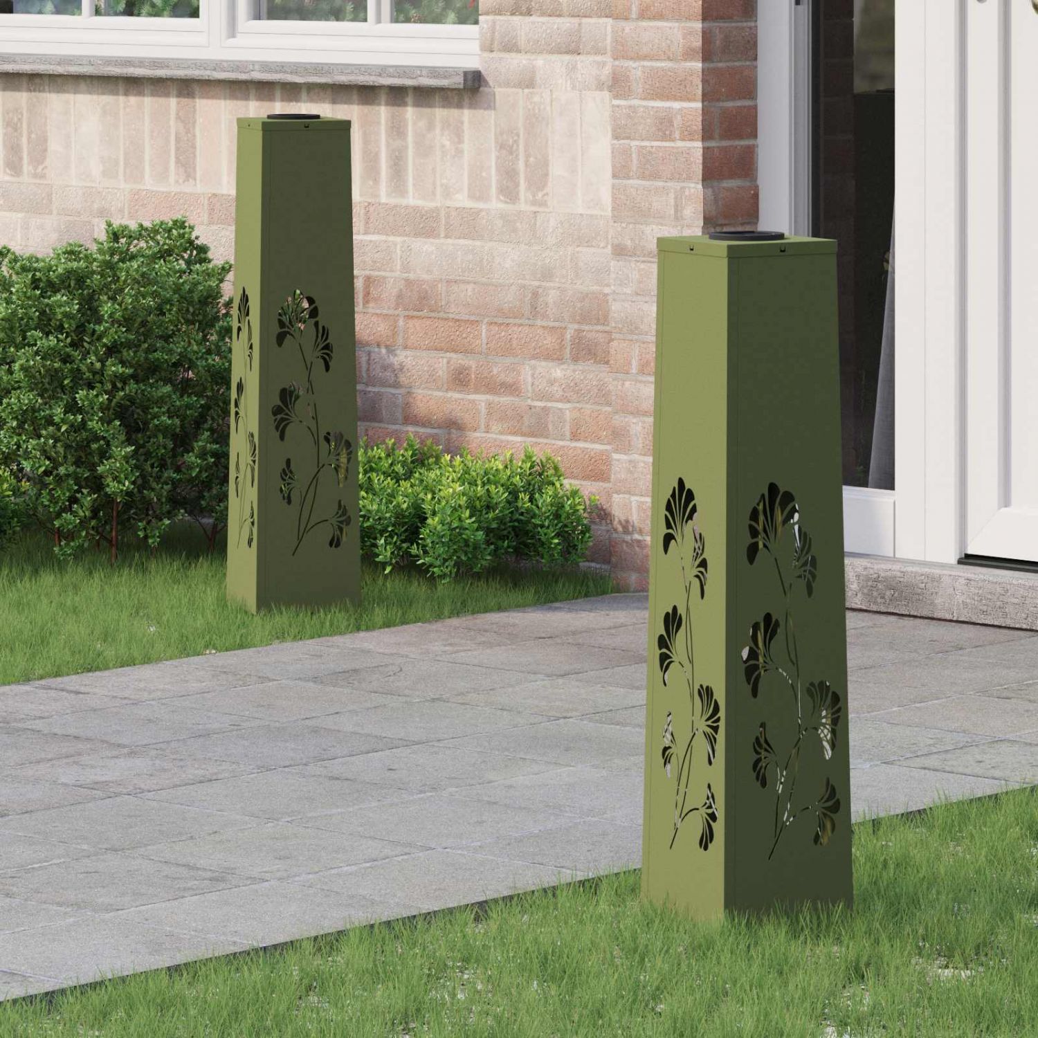 Päikese LED käigutee tuli 2 pcs Küpset roheline