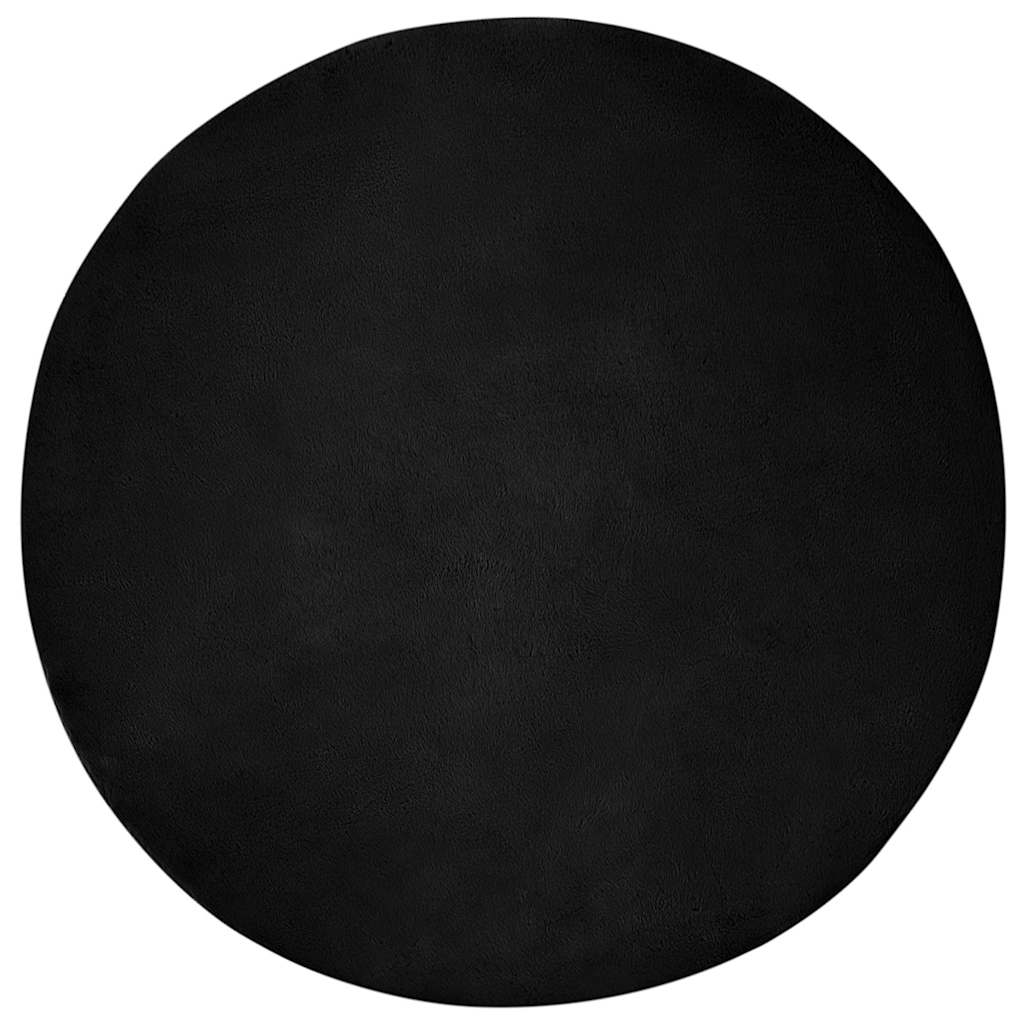 Kunstlik Küüliku Karv Mat Must Ø 120 cm Polüester