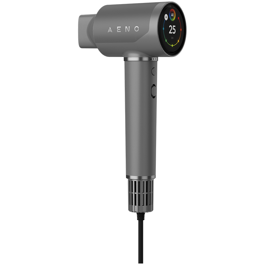 Высокоскоростной фен для волос, серый, 220-240В~50-60Гц, 1500Вт, голосовое управление, ионизатор, сенсорный ЖК-дисплей, инфракрасный уход, защита от инфракрасного излучения, AI управление, датчик гравитации, 110000 об/мин, уровень шума менее 67дБ