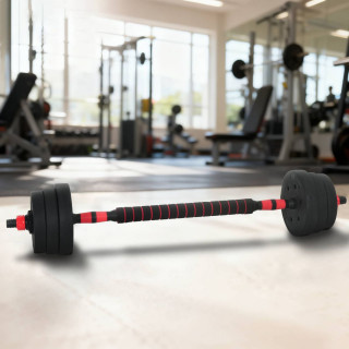 2-in-1 hantli komplekt Must ja punane 121 x 19,5 x 19,5 cm