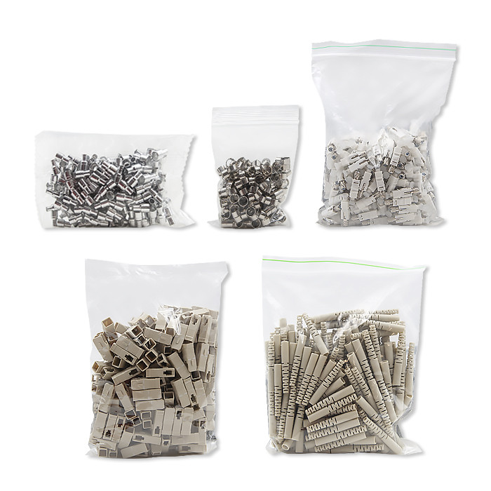 Qoltec SC fiber optic connector | Multimode | 3.0mm | Mounting set | 200pcs.