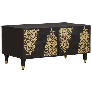 Kohvilaud Must 80 x 50 x 40 cm Tugev mango puu