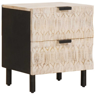 Öölambi kapp sahtliga Valge 40 x 33,5 x 46 cm Tugev mango puu