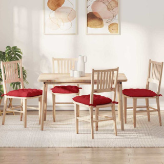 Istumispatjad 2 pcs Punane 40 x 40 x 6 cm kangas