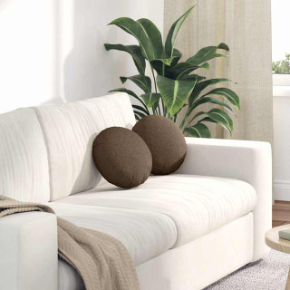 Istumispatjad 2 pcs Pruun Ø30 x 13 cm kangas