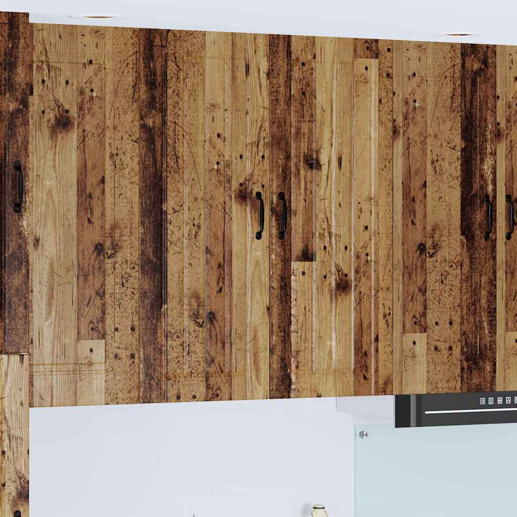 Seinakapp kööki riiuliga Vana puit 80 x 31 x 100 cm Tehispuit