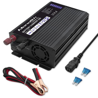 Qoltec Smart Monolith charger for LiFePO4 AGM GEL SLA batteries | 20A | 24V