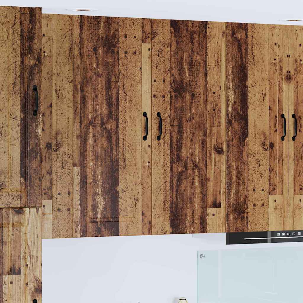 Seinakapp kööki riiuliga Vana puit 40 x 31 x 100 cm Tehispuit