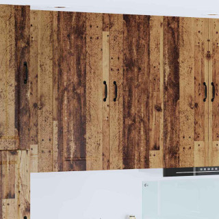 Seinakapp kööki riiuliga Vana puit 40 x 31 x 100 cm Tehispuit