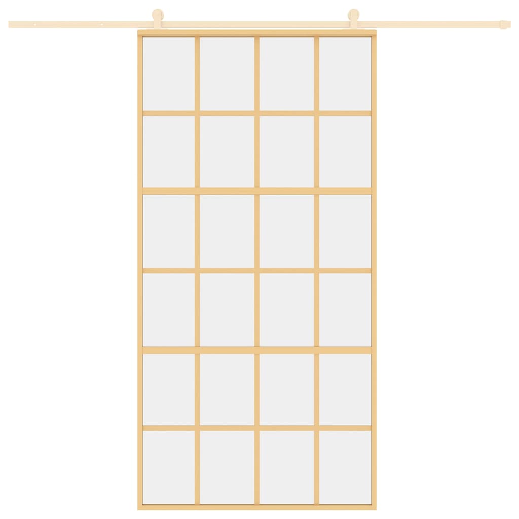 liuguks, kuldne, 102,5x205 cm, läbipaistev ESG-klaas/alumiinium