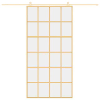 liuguks, kuldne, 102,5x205 cm, läbipaistev ESG-klaas/alumiinium
