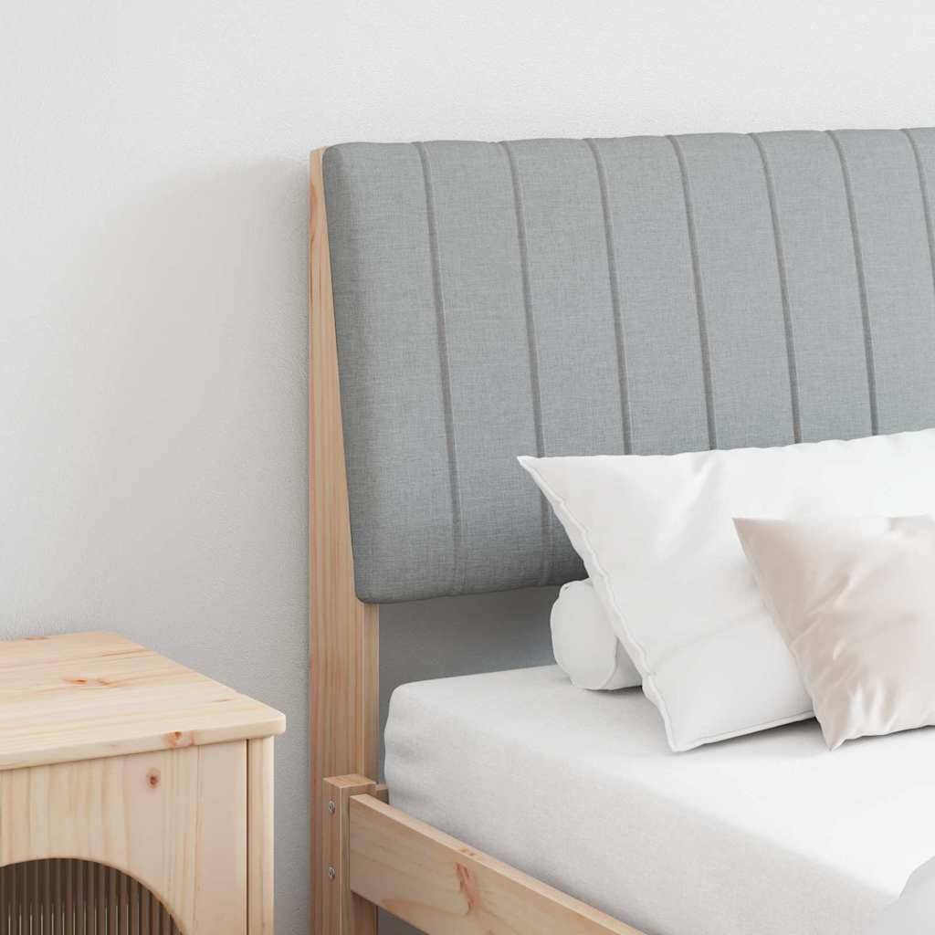 Polsterdatud voodiots Helehall 200 cm Tahke mänd