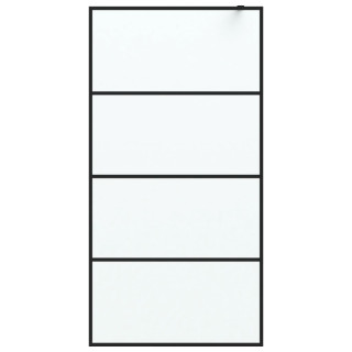 Душевая стенка, черная, 100 x 195 см, матовое ESG-стекло