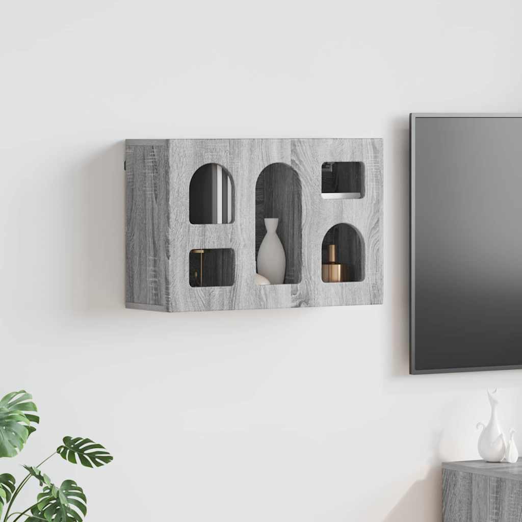 Seinakapp riiuliga Hall Sonoma 60 x 20 x 40 cm Tehispuit