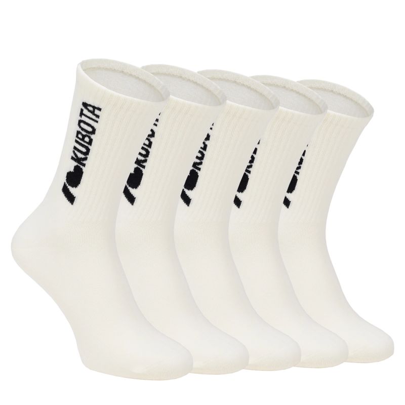 Kubota 5-pack of i love kubota socks cream K25SS-300-002-01-5