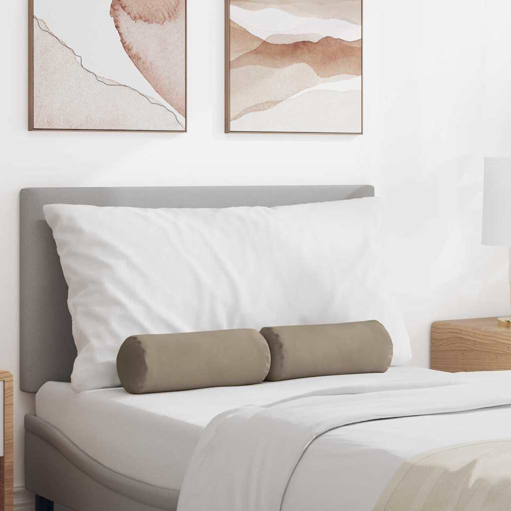 Padjad 2 pcs Pruunikashall Ø 15 x 40 cm Mikrofiber kangas