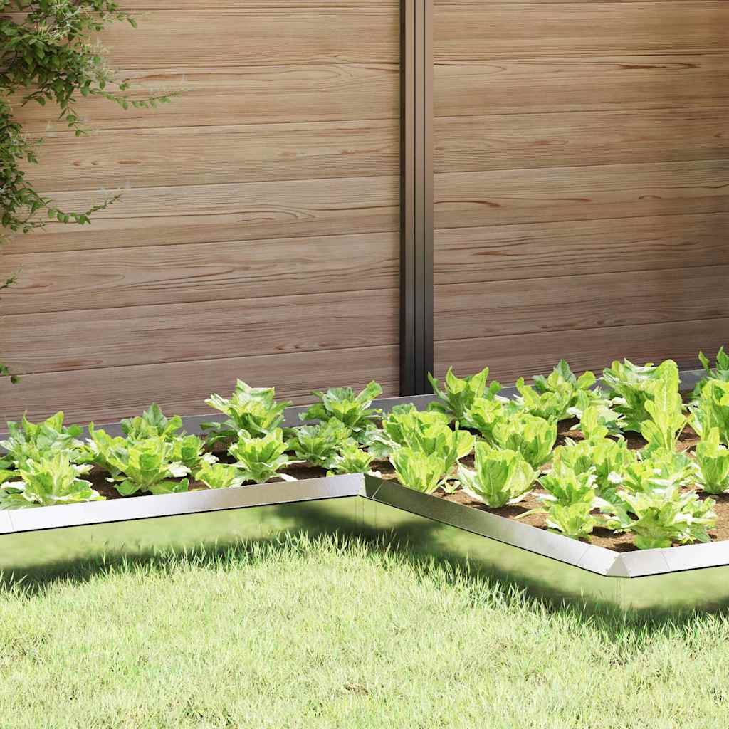 Ükssarviku aed 4 pcs Hõbedane 10 x 10 x 25 cm Roostevaba teras