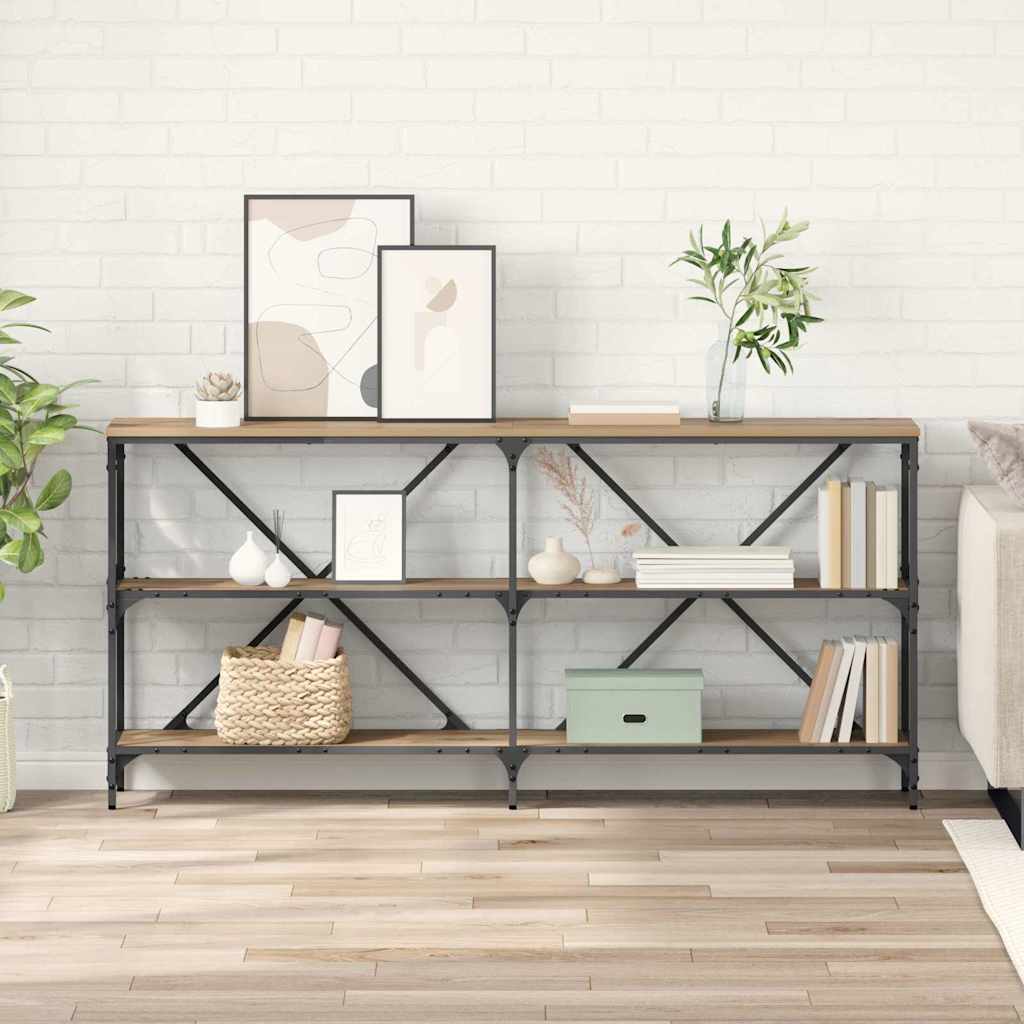 Konsoollaud riiuliga ladustamisega Käsitööpuu 160 x 30 x 75 cm