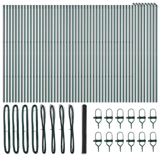 Aed koos postidega Hall 1.6 x 100 m PVC kaetud teras