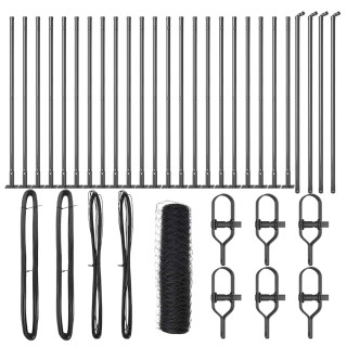 Aed koos postidega Hall 1 x 50 m PVC kaetud teras