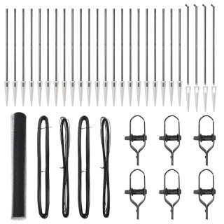 Aed koos postidega Hall 1.2 x 50 m PVC kaetud teras