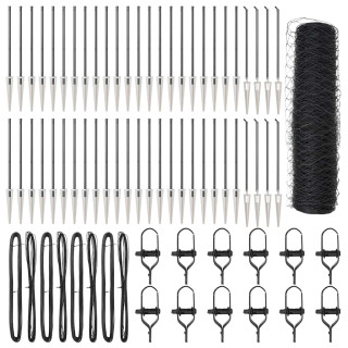 Aed koos postidega Hall 0.5 x 100 m PVC kaetud teras