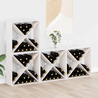 Veepudeli Riiul 4 pcs Valge 62 x 25 x 62 cm Tahke mänd