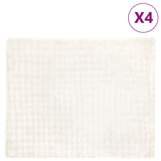 Valejõhvikaristu tekk 4 pcs Valge 130 x 150 cm Polüester