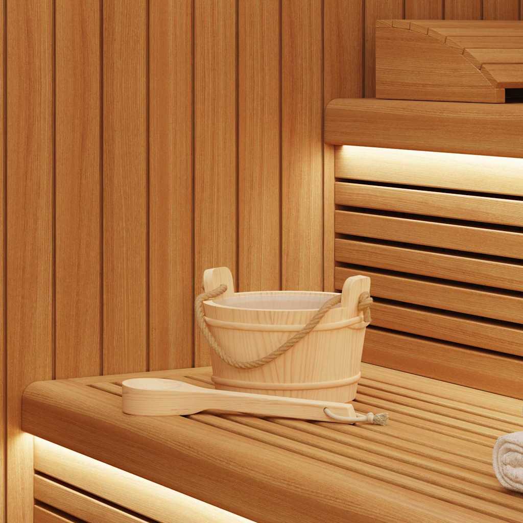 Sauna Ämpär 2 pcs Pruun Kguni Mänd Puit ja Kanep