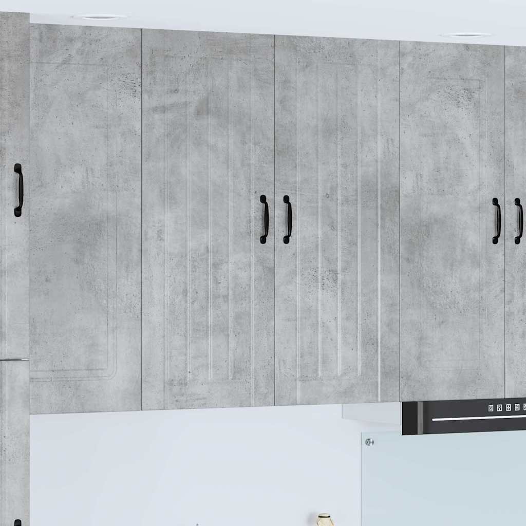 Seinakapp kööki riiuliga Betoonhall 80 x 31 x 100 cm Tehispuit