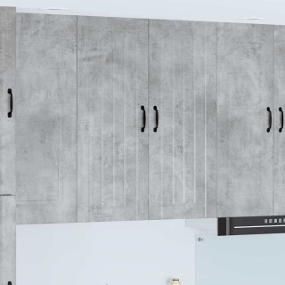 Seinakapp kööki riiuliga Betoonhall 80 x 31 x 100 cm Tehispuit