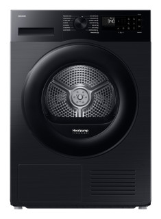 Samsung Dryer DV90DG52A0ABLE, black, SpaceMax, Higiene care, 9kg, A+++, heat pump, Black