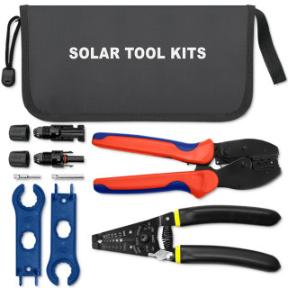 Qoltec Solar tool kit compatible with MC4 connectors | Crimping tool + Six stall wire stripper