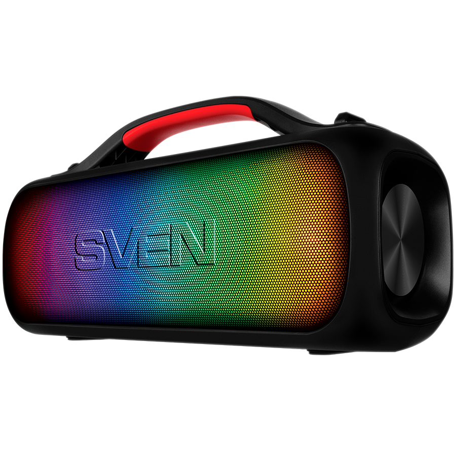 Портативная колонка SVEN PS-360, черная (24Вт, влагозащита IPx5, TWS, Bluetooth, FM, USB, 3000мАч)