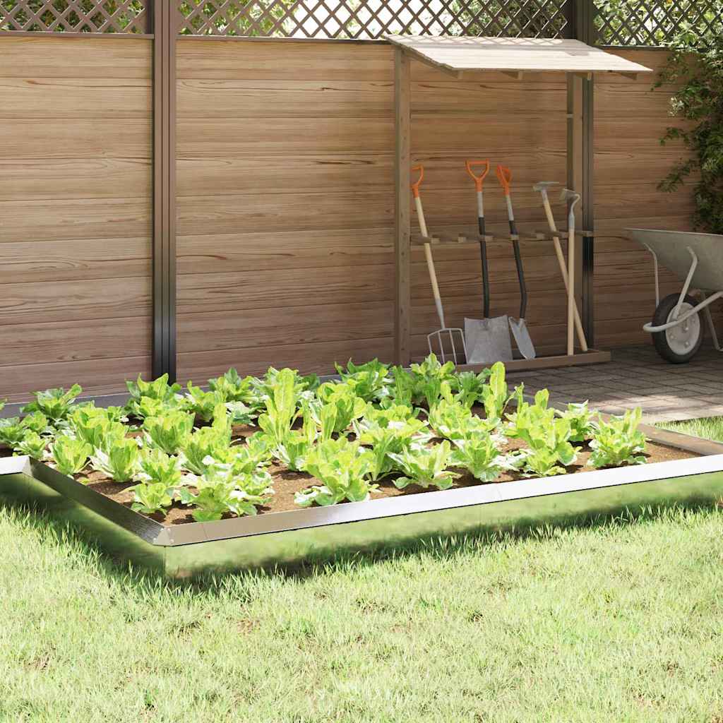 Ükssarviku aed Hõbedane 100 x 3,5 x 25 cm Roostevaba teras