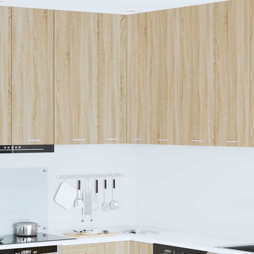 Seinakapp uksega Riga Sonoma tammes ja valges 57 x 57 x 100 cm