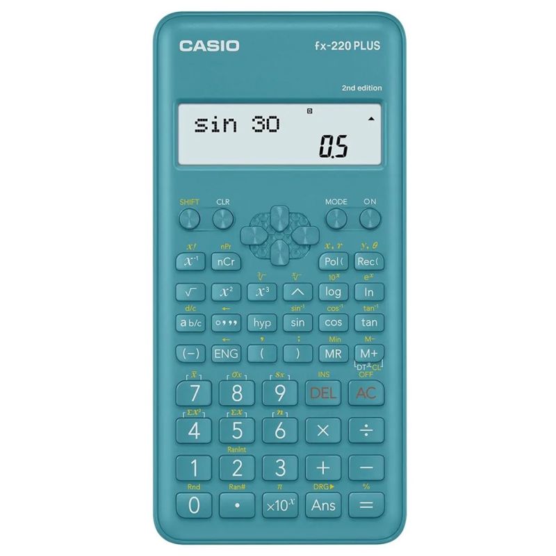 CASIO SCIENTIFIC CALCULATOR FX-220PLUS-2 BLUE, 12-DIGITAL DISPLAY