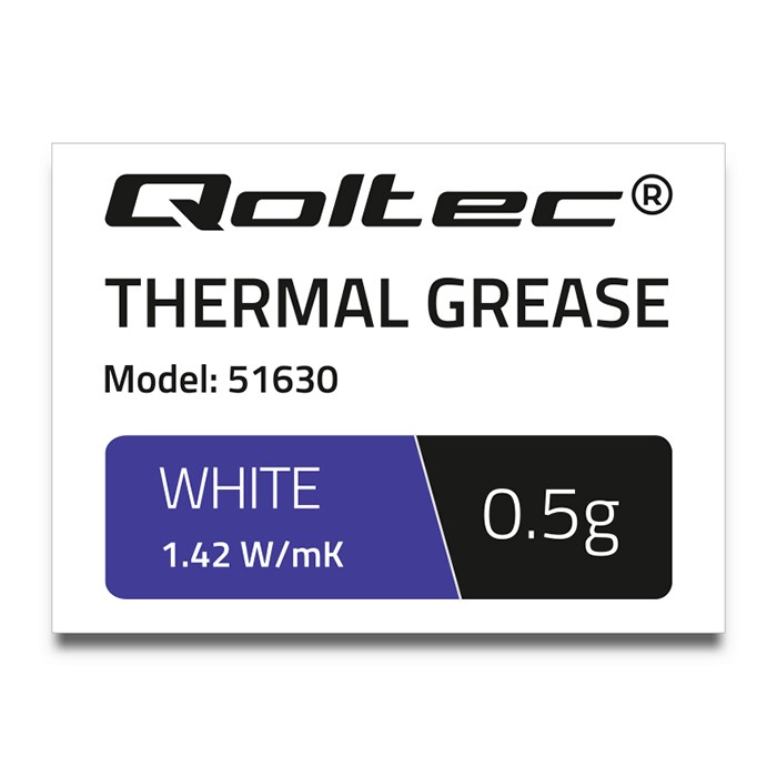 Qoltec Thermal grease 1.42 W/m-K | 0.5g | White