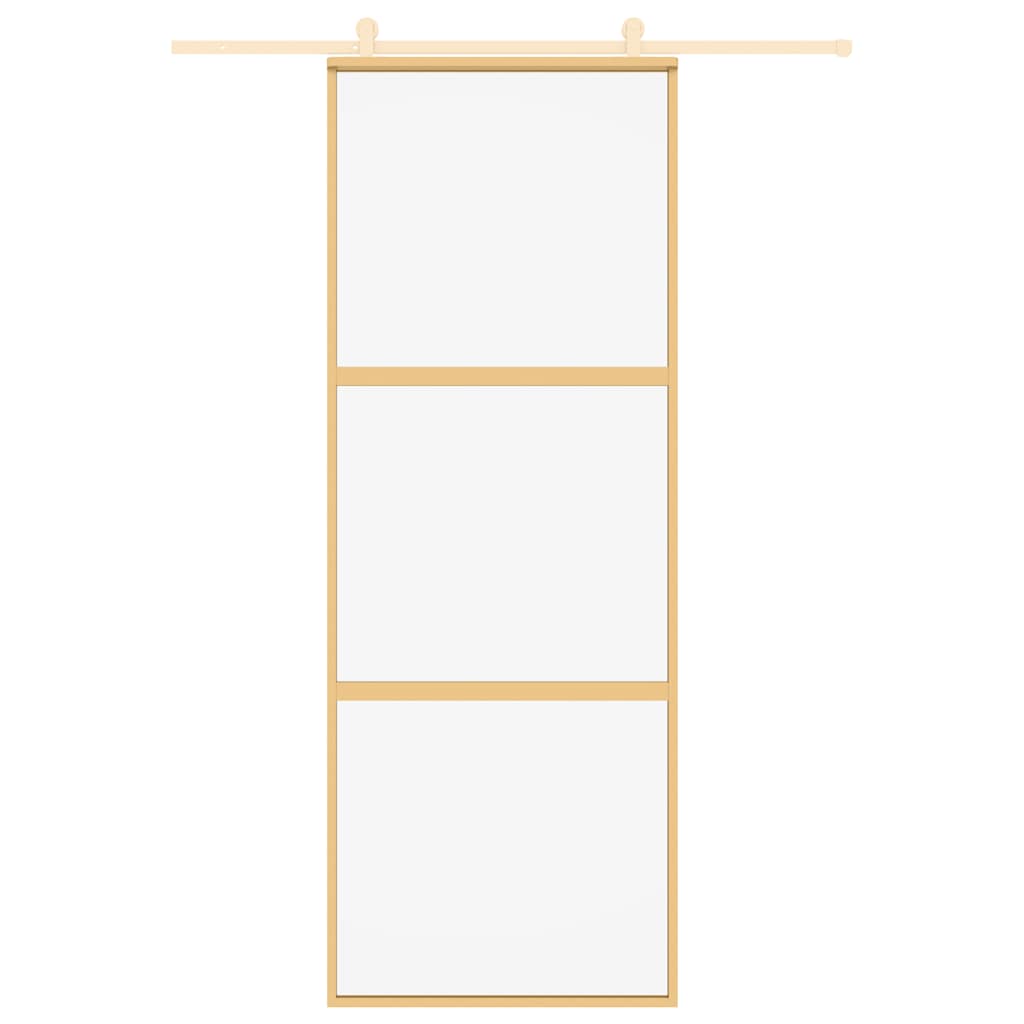 liuguks, kuldne, 76x205 cm, läbipaistev ESG-klaas ja alumiinium