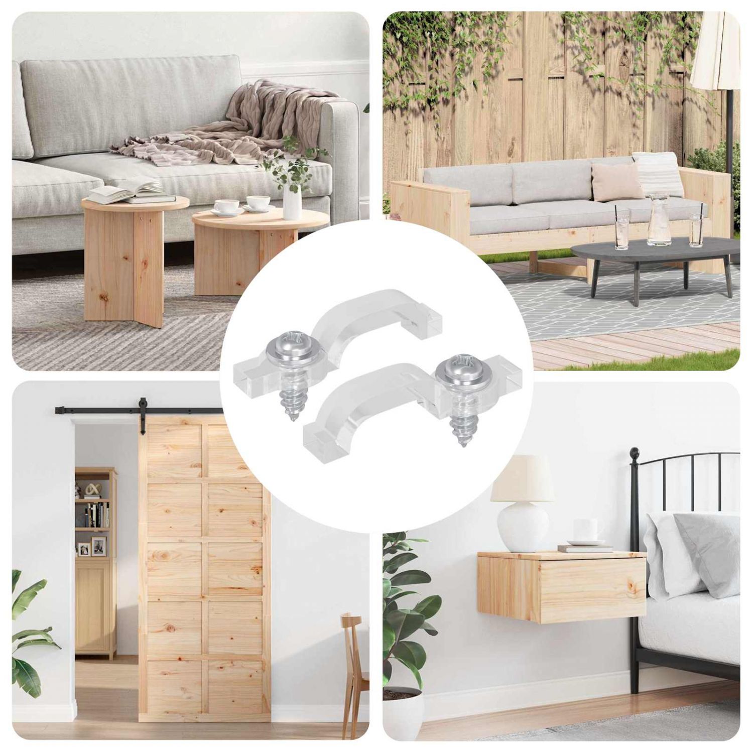 LED riba klambrid 2 pcs Läbipaistev 2 x 1 x 0.5 cm