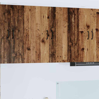 Seinakapp kööki riiuliga Vana puit 30 x 31 x 80 cm Tehispuit