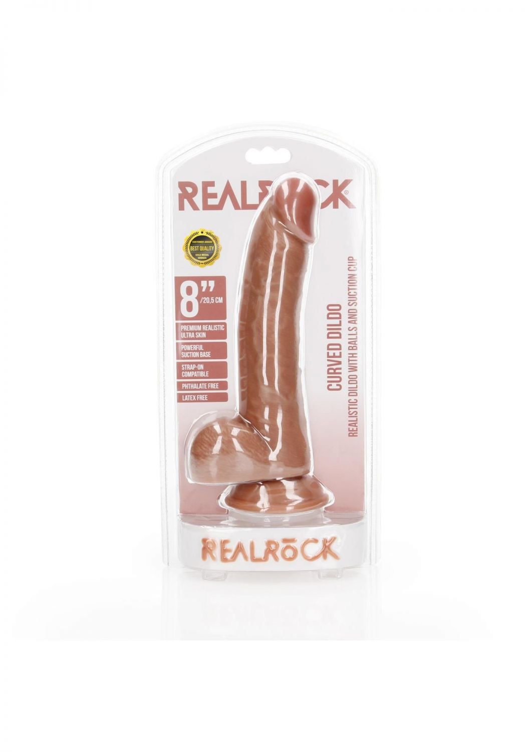 Kumer Realistlik Dildo Munandite ja Iminapaga - 20,5 cm