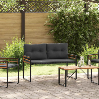 Puitkiht Pink padjaga Üksvärviline Hämarhall 114 x 55 x 77 cm