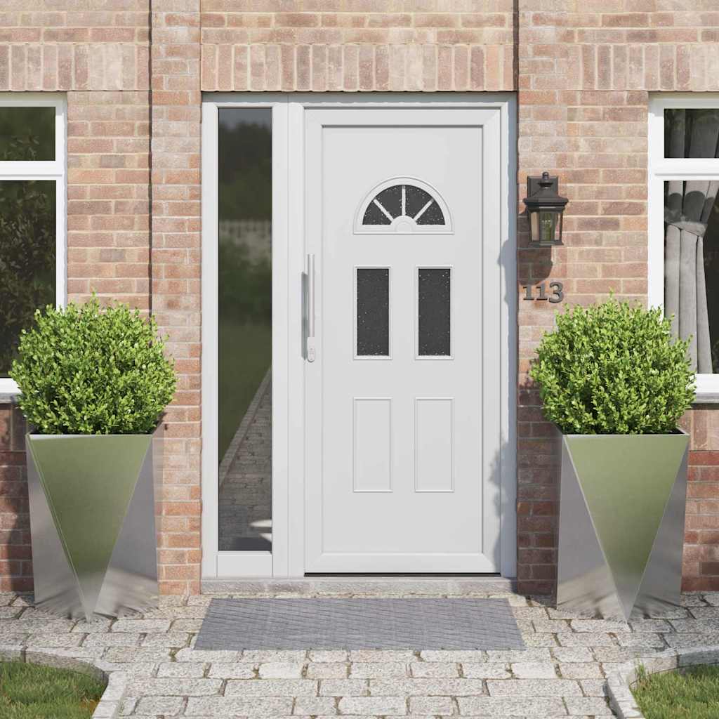 Taimekast 2 pcs Hõbedane 50 x 50 x 75 cm Roostevaba teras