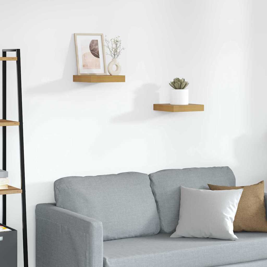 Seinariiul ladustamisega 2 pcs Beež 23 x 23,5 x 4 cm Tehispuit