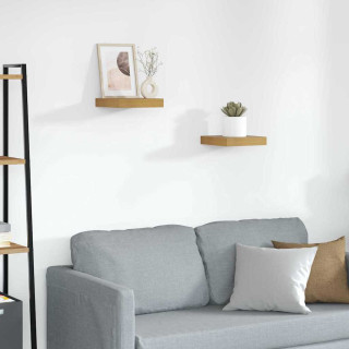 Seinariiul ladustamisega 2 pcs Beež 23 x 23,5 x 4 cm Tehispuit